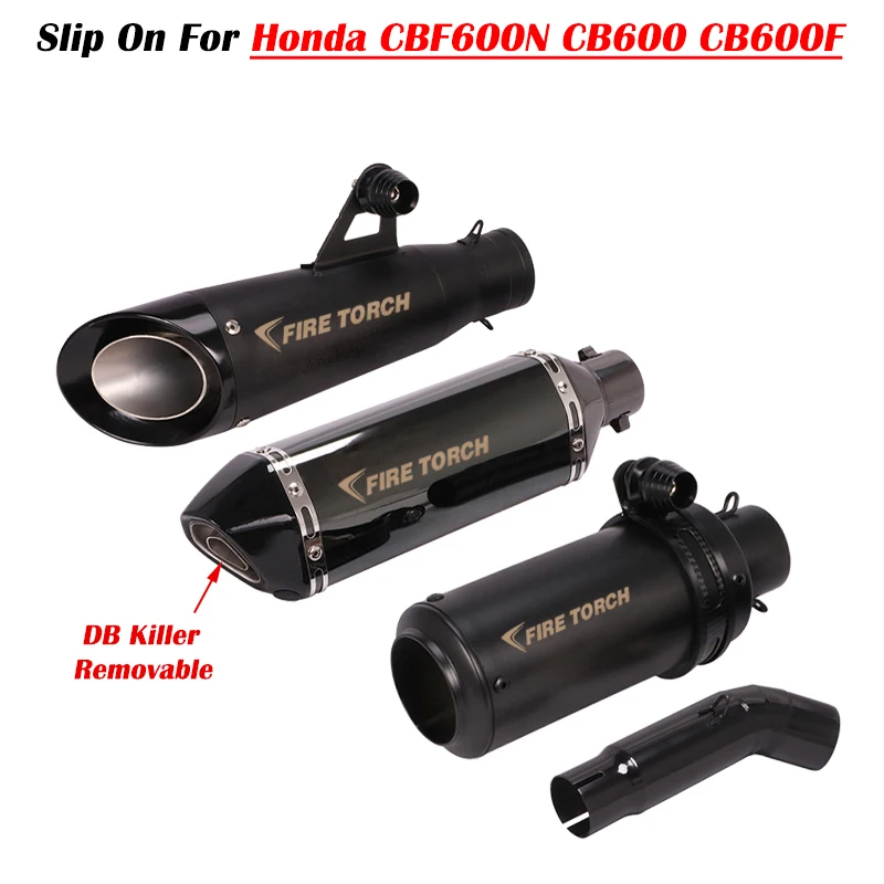 

Slip On For Honda CB600 CB600F Variation Hornet 600 Motorcycle Exhaust Escape System Mid Link Pipe DB killer connection tail gas