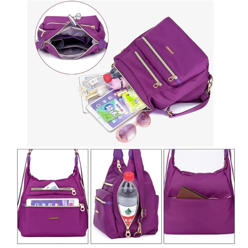 

Women Bags Multifunction Backpack Shoulder Bag Canvas Cloth Tote Reusable Shopping Bag Ladys Travel Bag Crossbody Bag