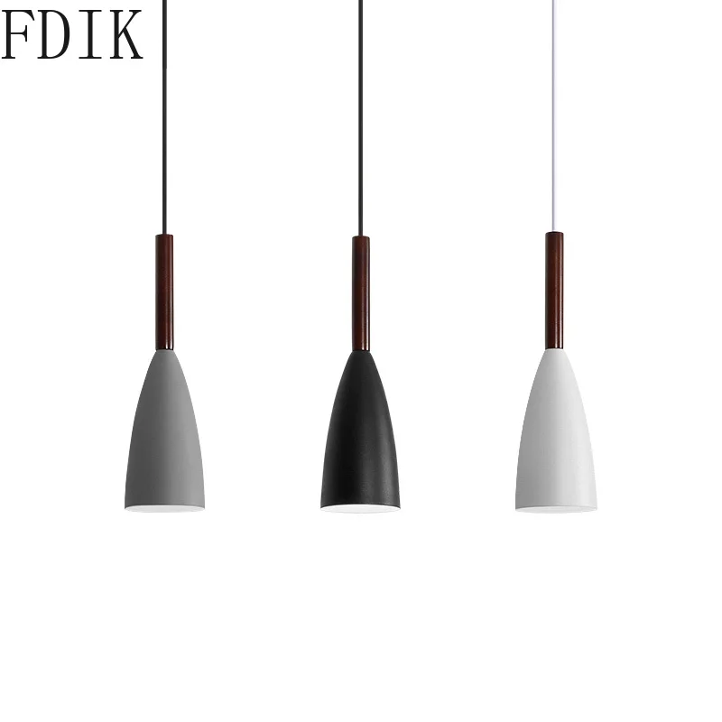 Современный алюминиевый абажур подвесные светильники для гостиной спальни кофе
