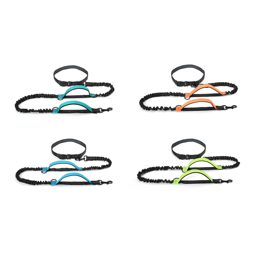

Hands Free Dog Leash with Dual Padded Hand For Large Dogs Retractable Running Leash with Adjustable Waist Belt Pet Accessories