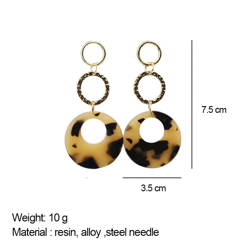 Женские леопардовые акриловые серьги M &amp G модные длинные серьги-гвоздики с