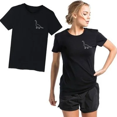 Women's Summer Dinosaur Print Loose Large Short Sleeve T-shirt Women