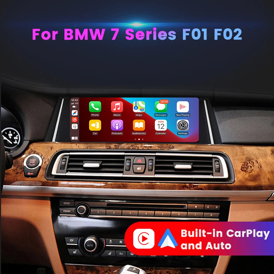 

Беспроводной автомобильный мультимедийный плеер Carplay Android для BMW серий 7 F01 F02 F03 F04 CIC NBT обновление OEM экран головное устройство Siri