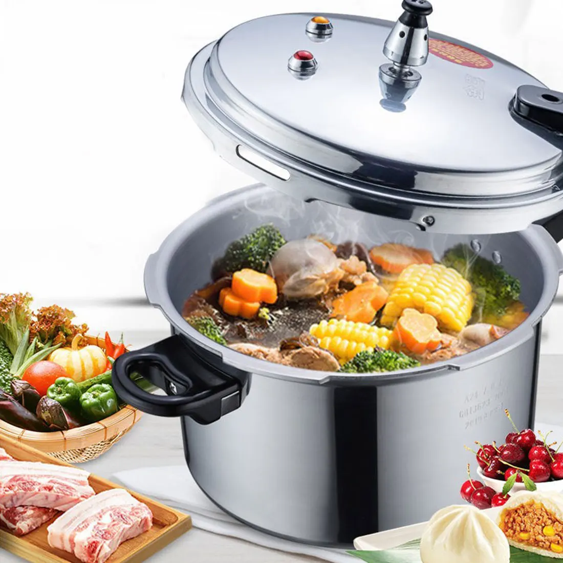 

Kitchen Pressure Cooker Cookware Soup Meats pot for household Gas Stove/Open Fire Pressure cooker for Outdoor Camping Cookware