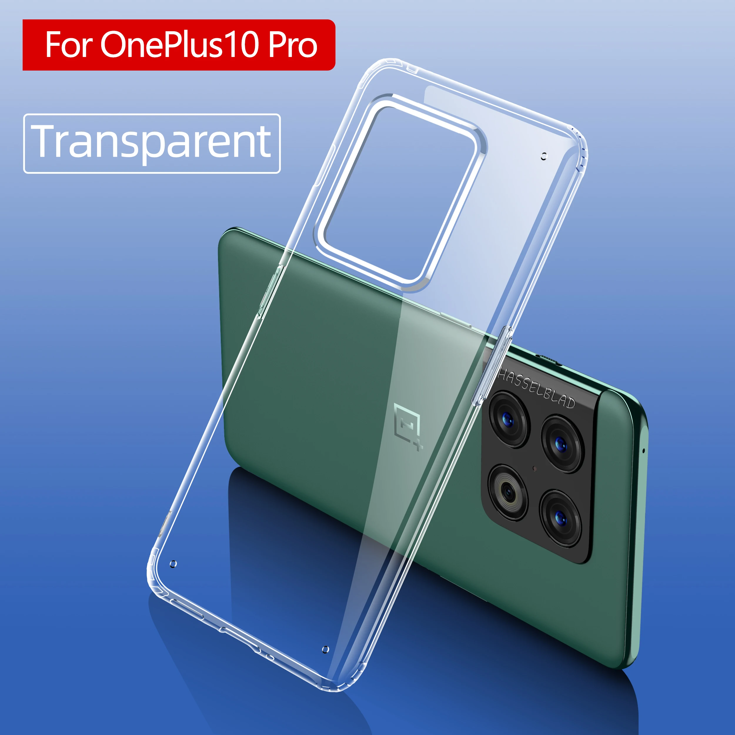 

High Transparency Clear Case for Oneplus 10 Pro 5G Airbag Shockproof Cover Soft Edge Hard Plastic Transparent Case