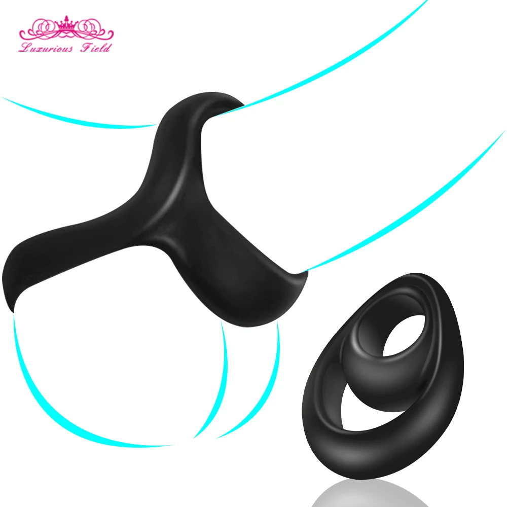 

Newest Male Penis Ring Silicone Male Chastity Device Men's Masturbator Scrotum Bind Delay Ejaculation Cock Ring Sex Toys for Men