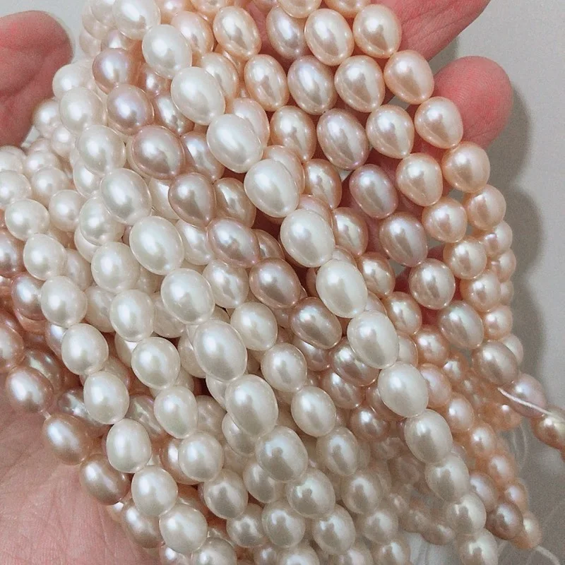 Оптовая продажа натуральный пресноводный нерегулярные нити форма риса