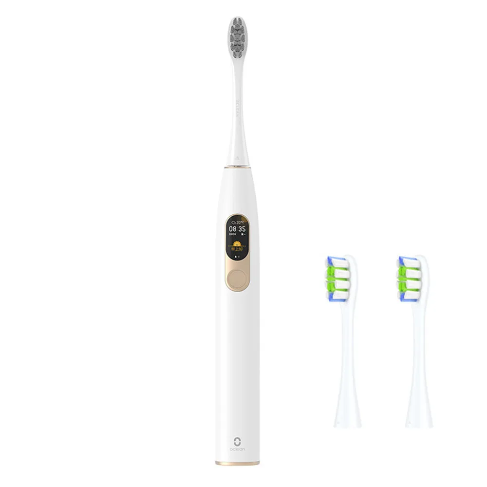 add type 1 11 Mijia Oclean X sonic электрическая зубная щетка с 8 головками модернизированная Водонепроницаемая ультра звуковая автоматическая зубная щетка перезаряжаемая через USB - Цвет: add type 1