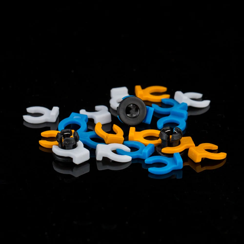 

10 sets Pneumatic Connectors White Bowden Tube Clamp Blue Pipe Horse Clip Fixed 6mm 3D Printer Parts Shoe Coupling Collet Part