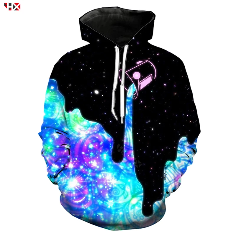 

Cosmic Galaxy Paint Bucket Men Women 3D Print Sweatshirt Hip Hop Hoodie Casual Funny Jogging Tops