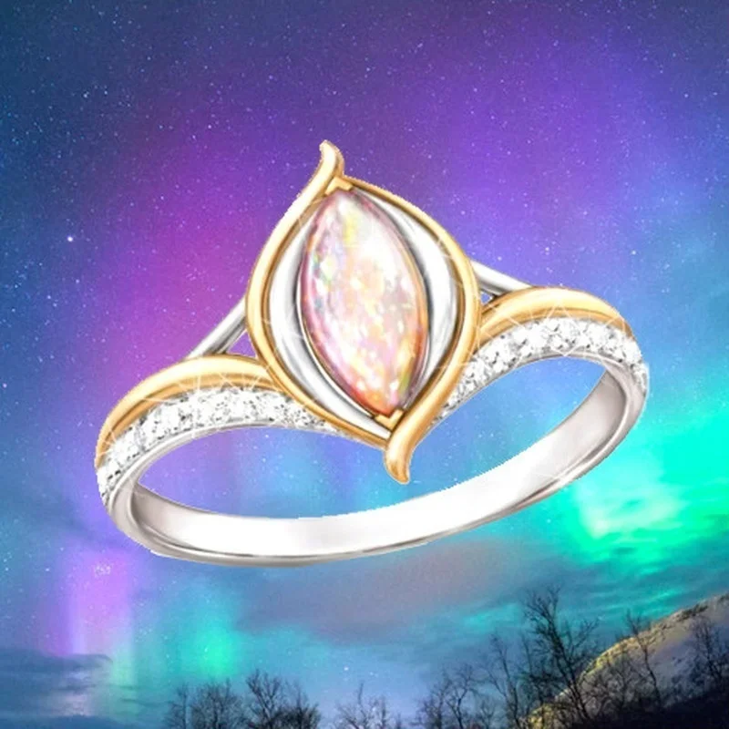 

New Fashion Exquisite Horse Eye Zircon Ladies Ring Valentine's Day Gift Anniversary Party Light Luxury Jewelry Wholesale