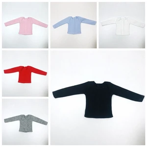 1PCS barbies women Clothes Basic Short T-shirt pure color shirt black/white/gray/pink for barbis dolls