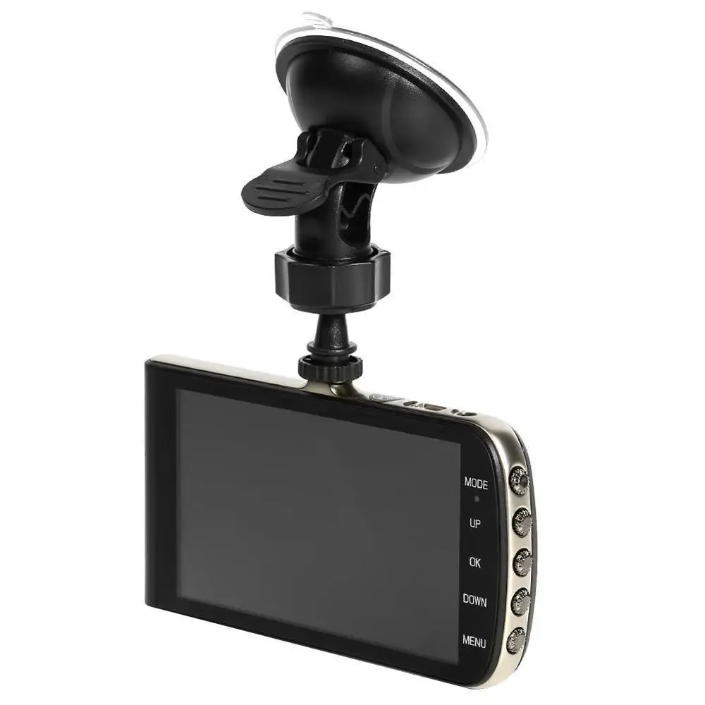 Dashcam Видеорегистраторы для автомобилей 4 дюймовый FHD 1080P Камера Двойной объектив