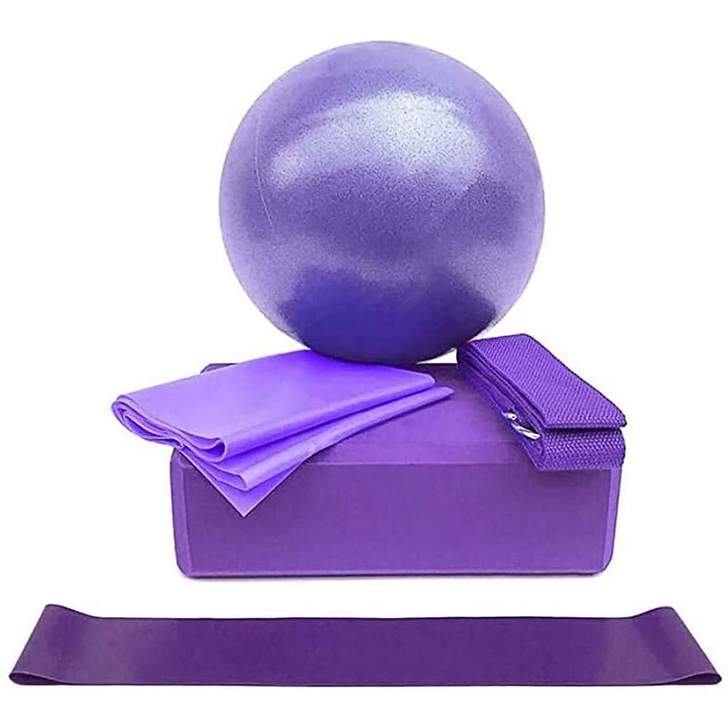

Gym Yoga Balls Yoga equipment set contains with yoga ball yoga brick block stretch resistance band latex towel home fitness