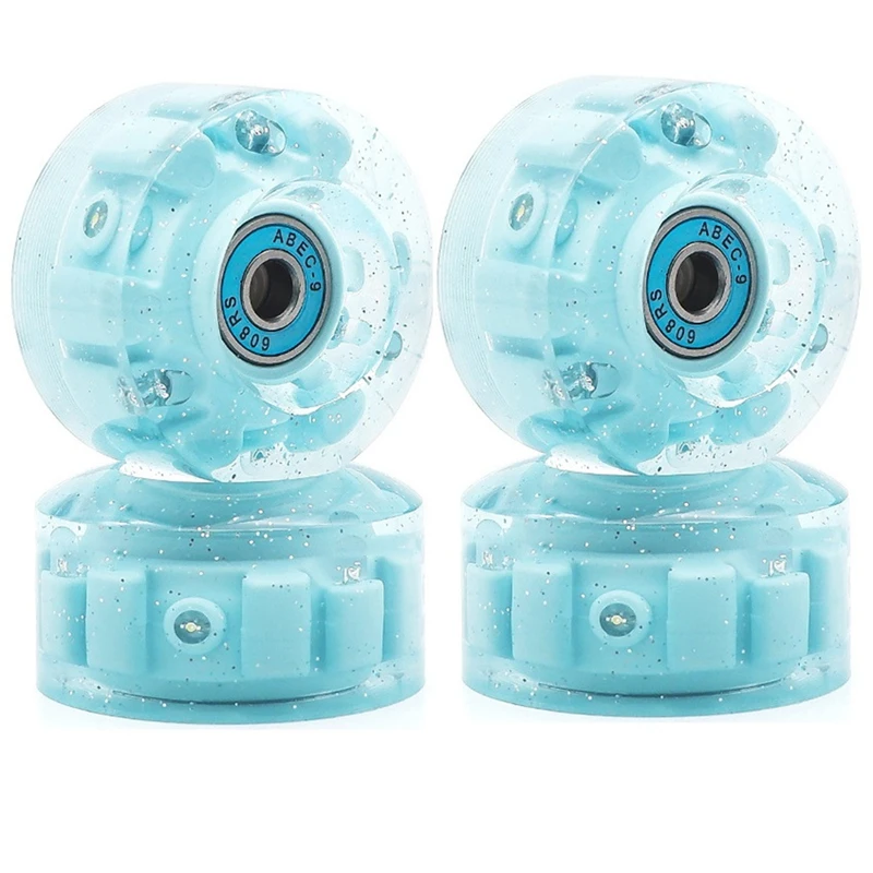 

4Pcs Roller Skate Wheels with Light Children Roller Skates Wheel for Indoor Outdoor Roller Skates Skateboard Parts