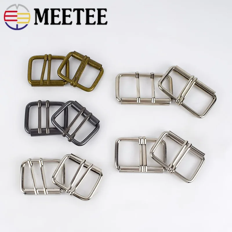 Meetee 4/10p 40/50/60 мм металлическая двойная пряжка для ремня роликовая Пряжка пальто