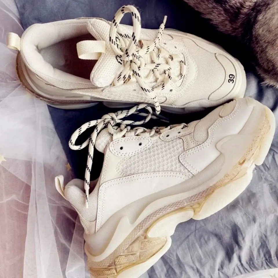 Кроссовки женские на платформе Повседневная дышащая обувь модные осенние кеды