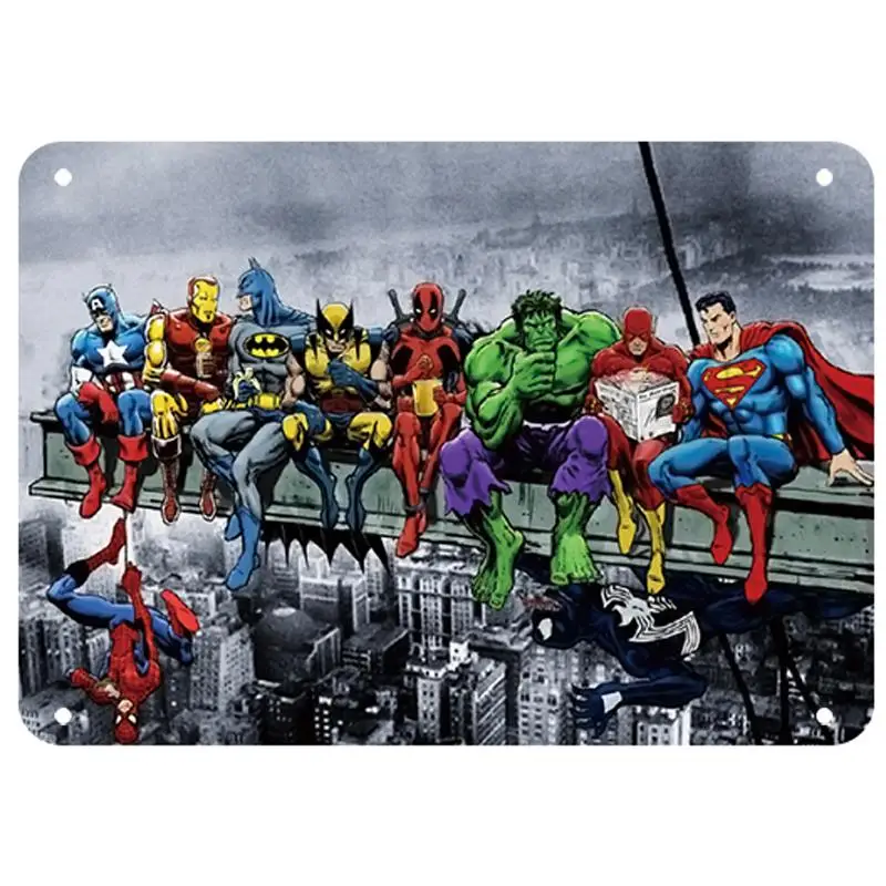 Постеры с изображением героев фильма Marvel Оловянная фотография Человек-паук