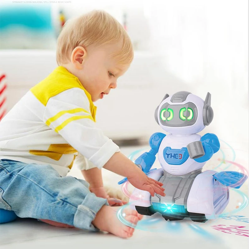 

Smart Space Dazzling Music Robot LED Light Electric Dancing Space Walking Robot Toy Educational Toys for Boys Kids Gift