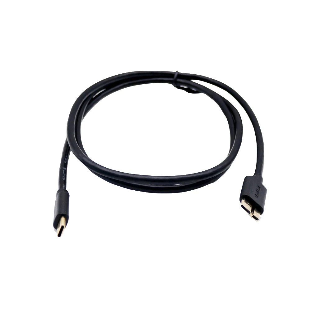 1х позолоченный USB 3,1 type C штекер USB 3,0 Micro B штекер корпуса для жесткого диска кабель для быстрой синхронизации данных 0,5 м/1 м/1,8 м