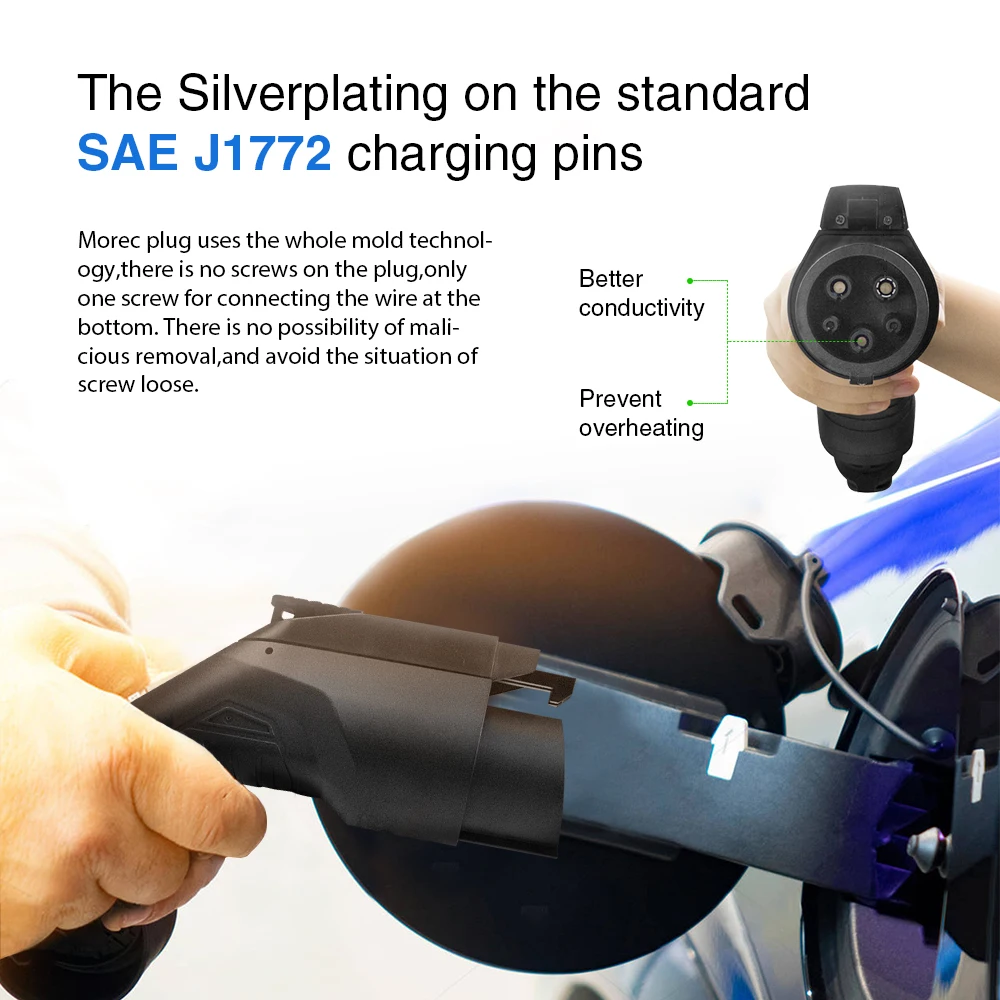 Портативный зарядный бокс для электромобилей ivison тип 1 J1772 переключаемый кабель