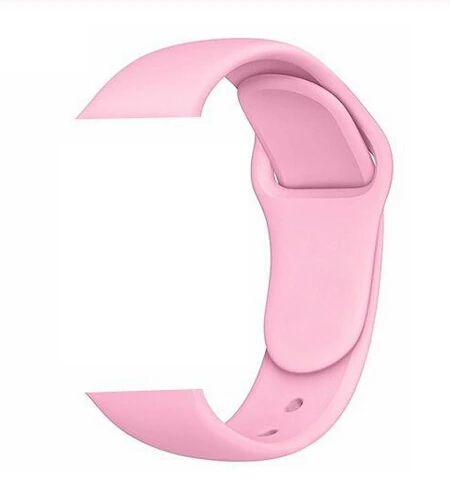 Силиконовый спортивный ремешок для iWatch 5, 40 мм, 44 мм, цветной мягкий браслет, ремешок для Apple Watch, 42 мм, 38 мм, 1, 2, 3, 4, аксессуары - Цвет ремешка: light pink