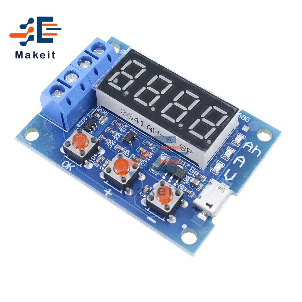 LED Digital Display ZB2L3 Battery Tester 18650 External Load Lithium Test Resistance Lead-acid Capacity Discharge Meter | Электронные