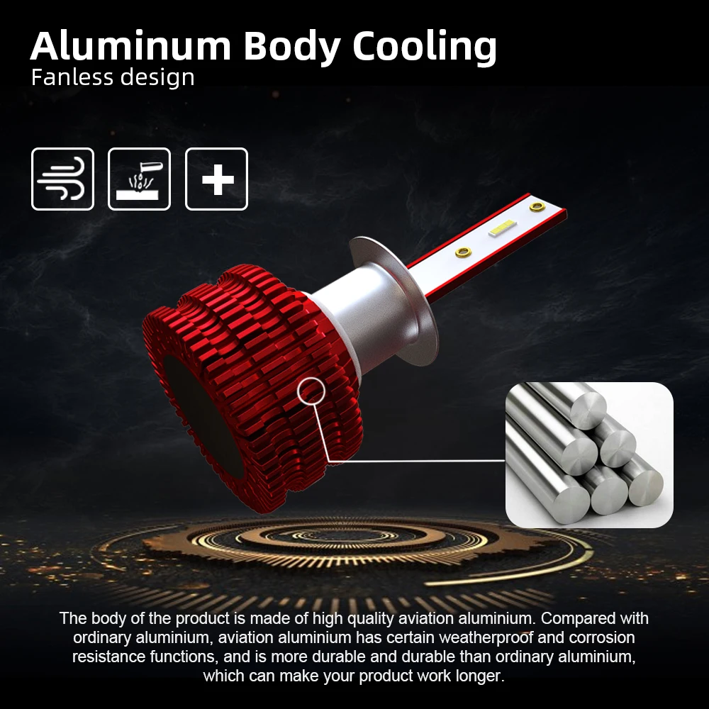 K5 Car Lights H1 H11 H7 9005 9006 LED Headlight Bulbs H4 Hi-Lo Beam 40W 8000LM 6000K CSP Super Bright Auto Headlamp 2PCS/Set | Автомобили