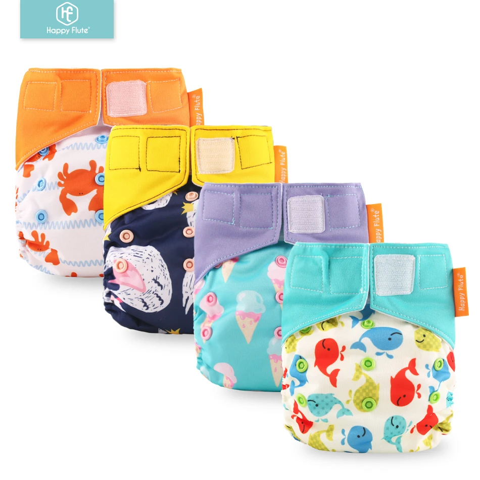 

Happy Flute 1 pcs heavy wetter night AIO AI2 baby cloth diaper nappy one size fit all