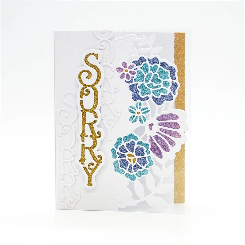 Металлические штампы для вырезания извините за слова трафареты открыток Сделай