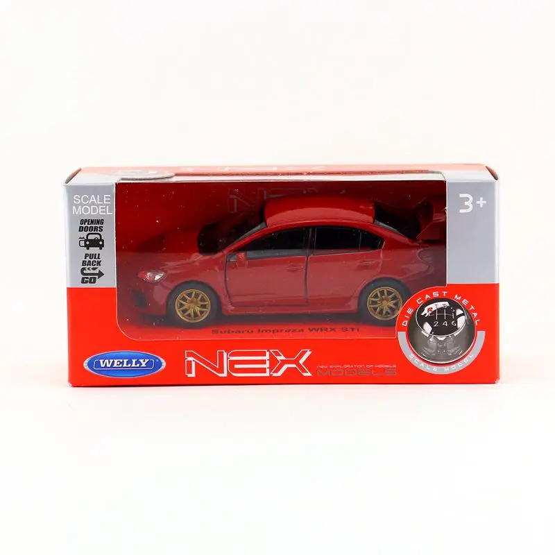 YJ 1/36 масштаб вытяните назад автомобиль игрушки Япония SUBARU Impreza STI литой металл