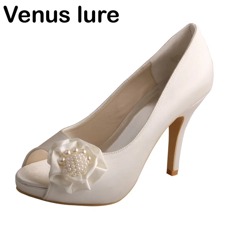 

Свадебные туфли на каблуке с открытым носком, 23 Цвета