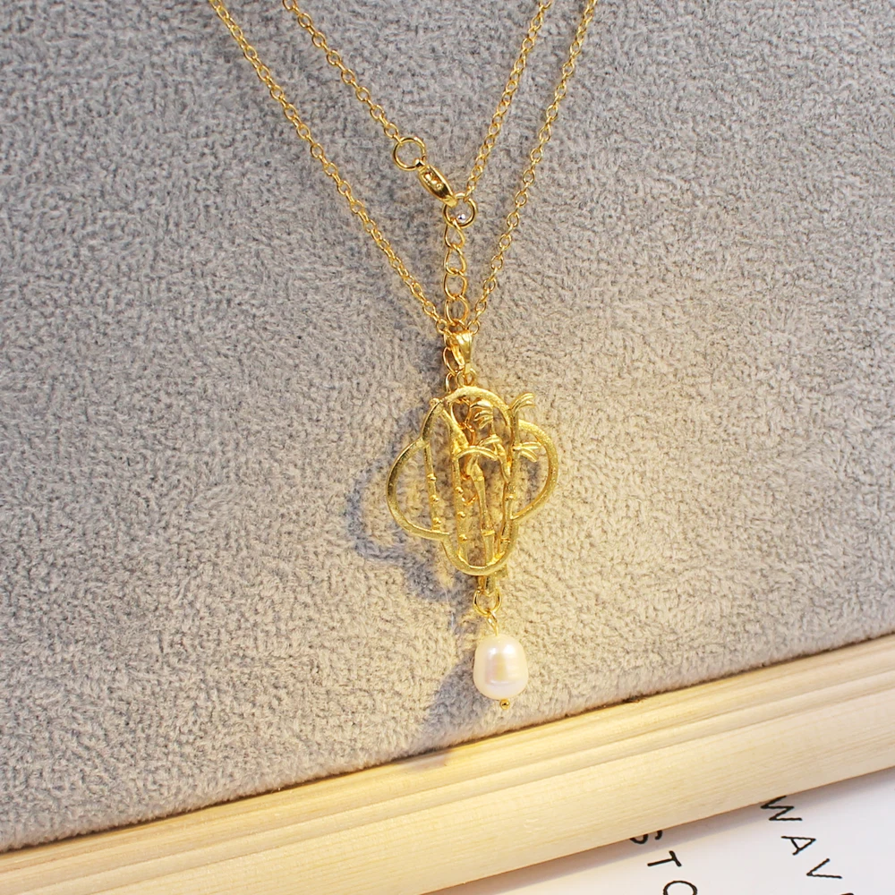 Натуральная пресноводная жемчужина Длинная цепочка ожерелье с кулонами для