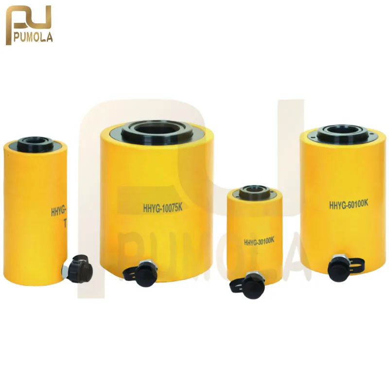 20-тонный гидравлический домкрат односторонние полые поршневые цилиндры |