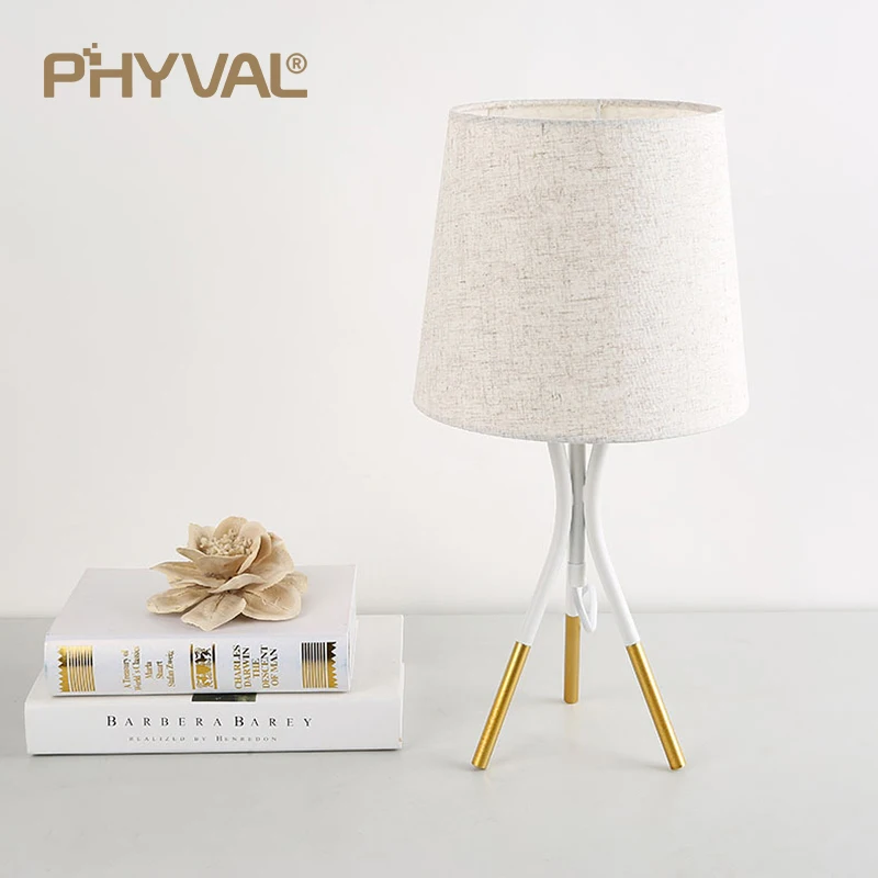 

Роскошная настольная лампа PHYVAL Nodric, современные креативные железные светильники для спальни, гостевой комнаты, светильник ные осветительн...