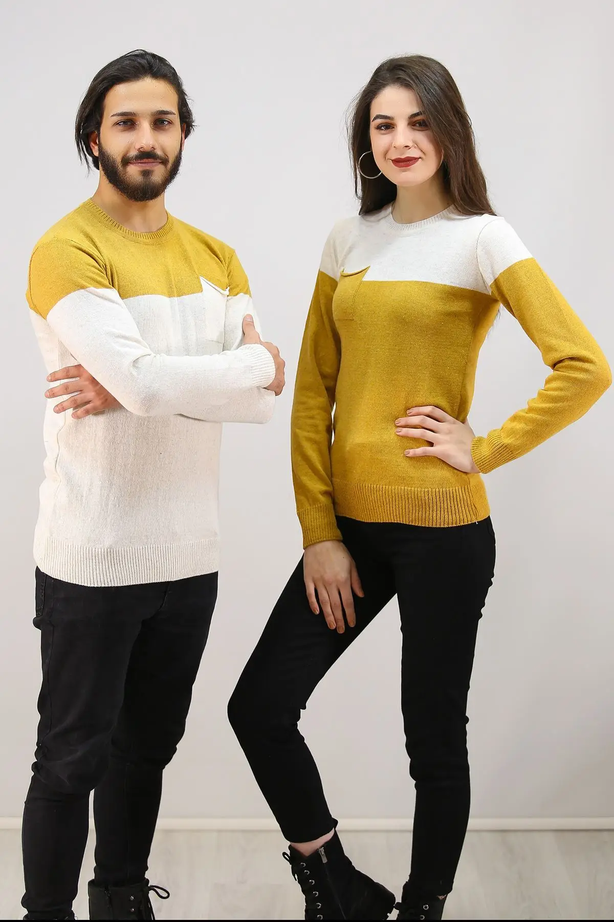 

2021 Couple Matching Valentine's Day Autumn Winter Sweater Long Sleeve Woman Pullover Sweater Slim Jumper Soft Warm Pull Femme