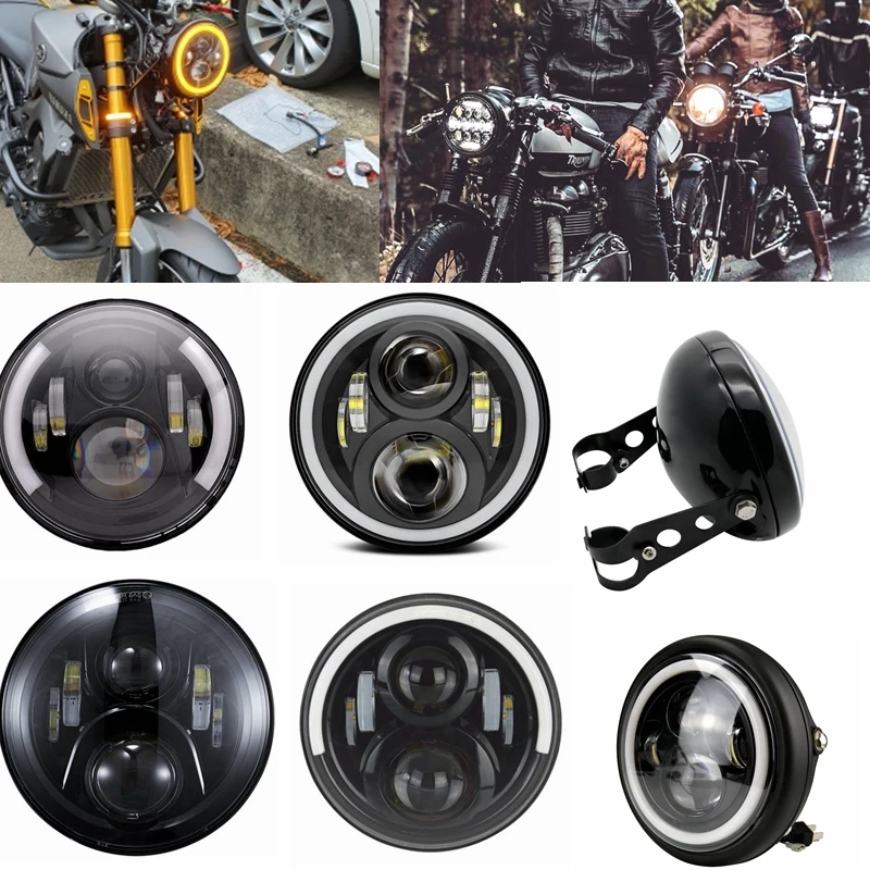 Универсальный 7 ми дюймовый H4 фары для мотоцикла светодиодные hornet 600 Honda cb400 cb1000sf