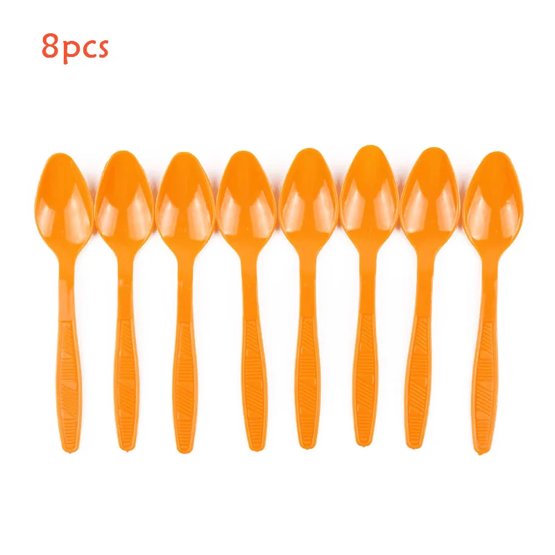 

40Pc/Set Round Shape Pure Red Theme Disposable Tableware Birthday Decoration Baby Shower Forks Spoons Tablecloths Party Supplies