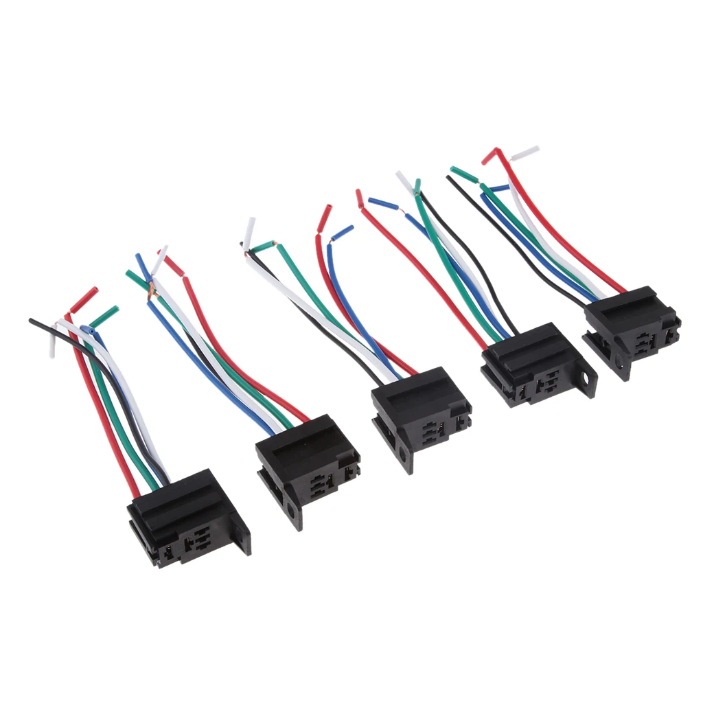 5 шт. разъем реле с проводкой Pin 12v женский авто мотоцикл | Автомобили и мотоциклы