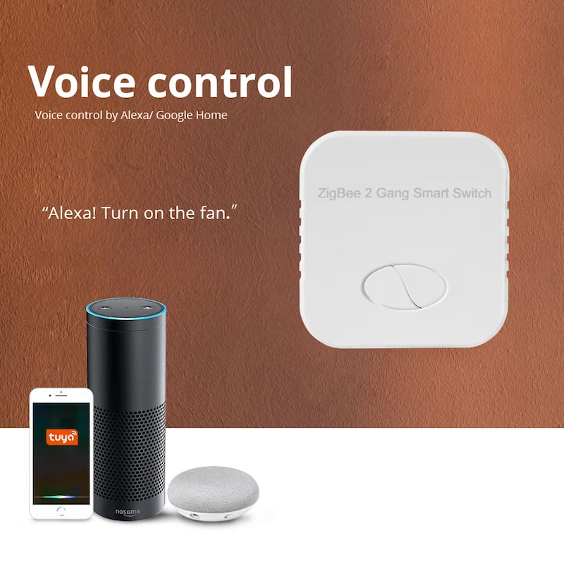 

Tuya WiFi Smart Light Switch Module 2 Gang Remote Control Touch Sensor ZigBee Smart Wall Switch Voice With Alexa Google Home