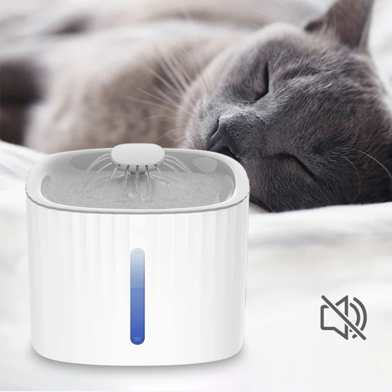 Cat Fountain Water Dispenser Dog Circulates Drinking Bowl and Filters Mute Pet Dispensers Drinker USB Powered | Дом и сад