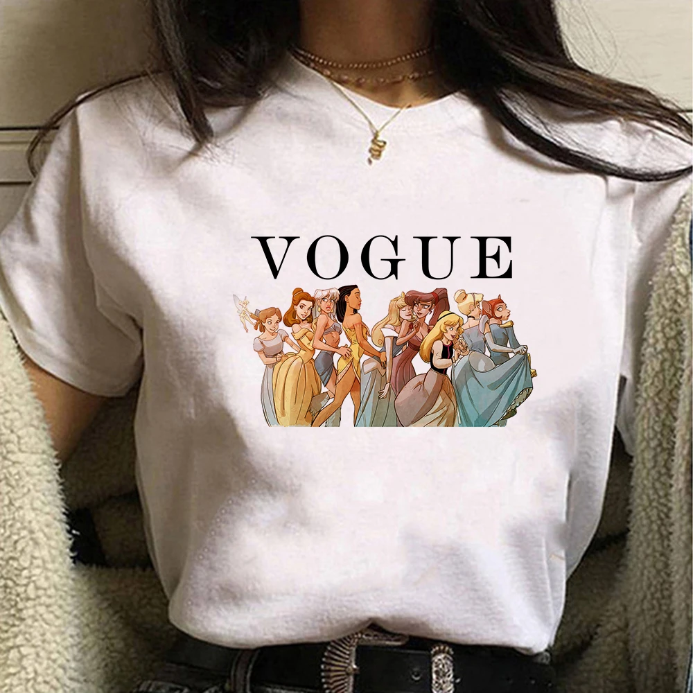 

Gorgeous Princess Female TShirts Disney Vogue Classic Cartoon Aesthetic Clothes Teens Girl Tops Young Fashion Women's Tee shirt