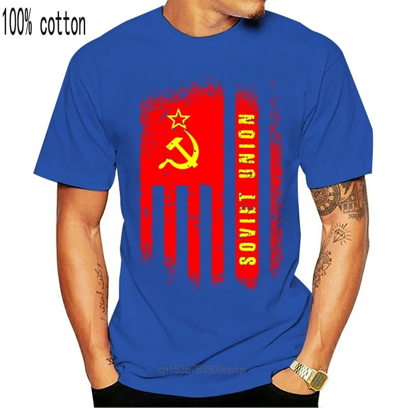 

New Top Quality Ussr Flag Gift Soviet Union T-Shirt Mens Men's T Shirt Tshirt For Men Clothing Cool Male Plus Size 3xl 4xl 5xl T