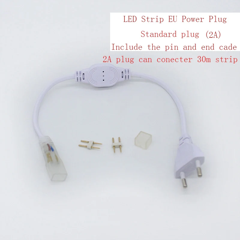 Only Power Plug LAIMAIK Светодиодная лента SMD5730 IP65 водонепроницаемая SMD5050 лента-тесьма со светодиодами AC220V гибкие полосы для домашнего освещения 5 м 10 м 30 м 100 м - Испускаемый цвет: Only Power Plug
