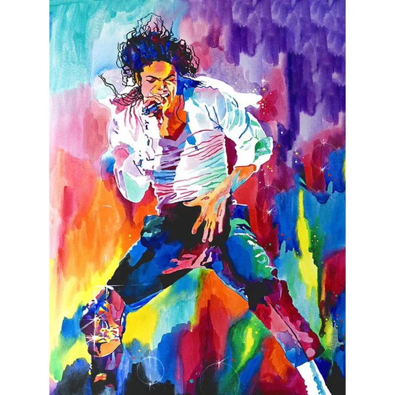 Сделай Сам Полный бусины алмазов картина в стиле Майкла Джексона разноцветные