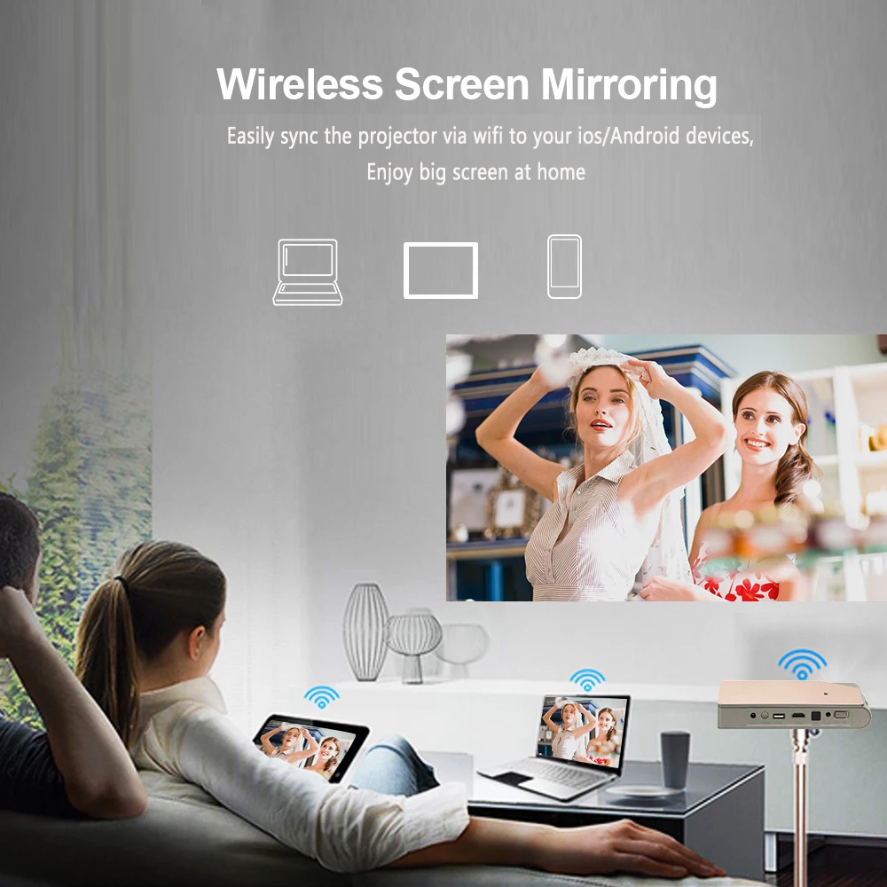 Портативный мини DLP проектор CAIWEI S7 + 3D кинотеатр домашний уличное видео кино для