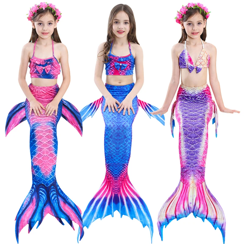 Детский купальник Русалочки для девочек милый принцессы с рыбьим хвостом