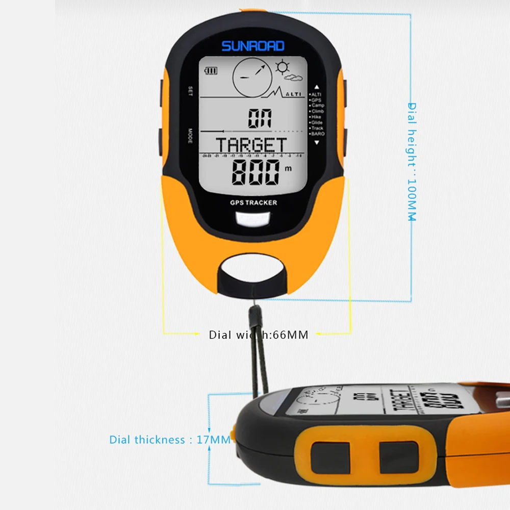 FR510 Цифровой gps альтиметр, барометр, компас, для пеших прогулок, выживания, Военный компас, портативный, для кемпинга, туризма, альпинизма, альтиметр - Цвет: FR510