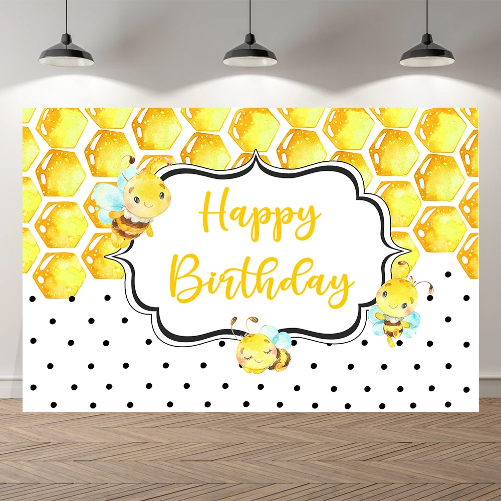 Seekpro с милым рисунком пчелы соты Осень Baby Shower вечерние фон на заказ для дня
