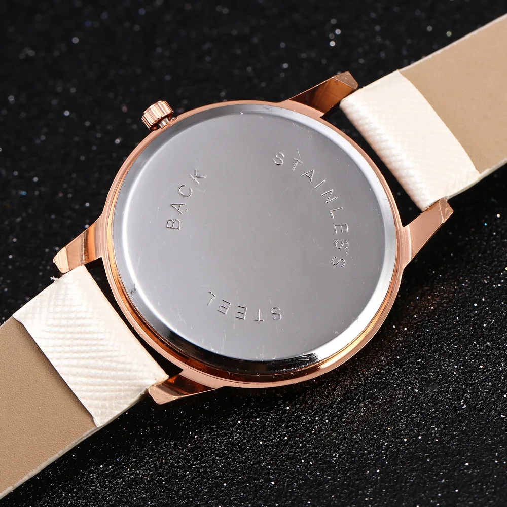 

Luxury Women's Quartz Watch Women's Fake Three-Eye High-End Belt Watch Student Gift Watch women fashion watch